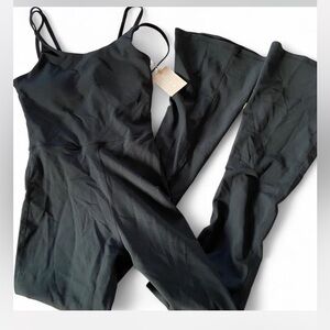 WILO Black Jumpsuit flared with Spaghetti Straps. NWT